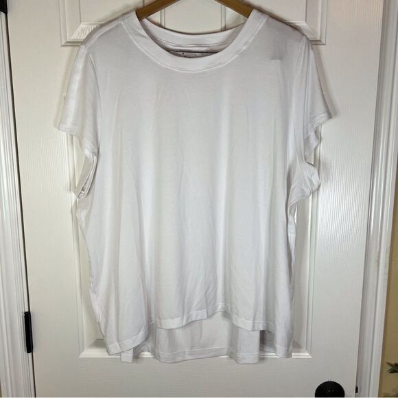 Athleta White Super Flowy Comfy Soft Top, Size XL Athletic Athleisure‎ - Picture 1 of 8